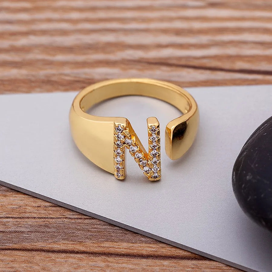 Lumelle Personalized Initial Ring