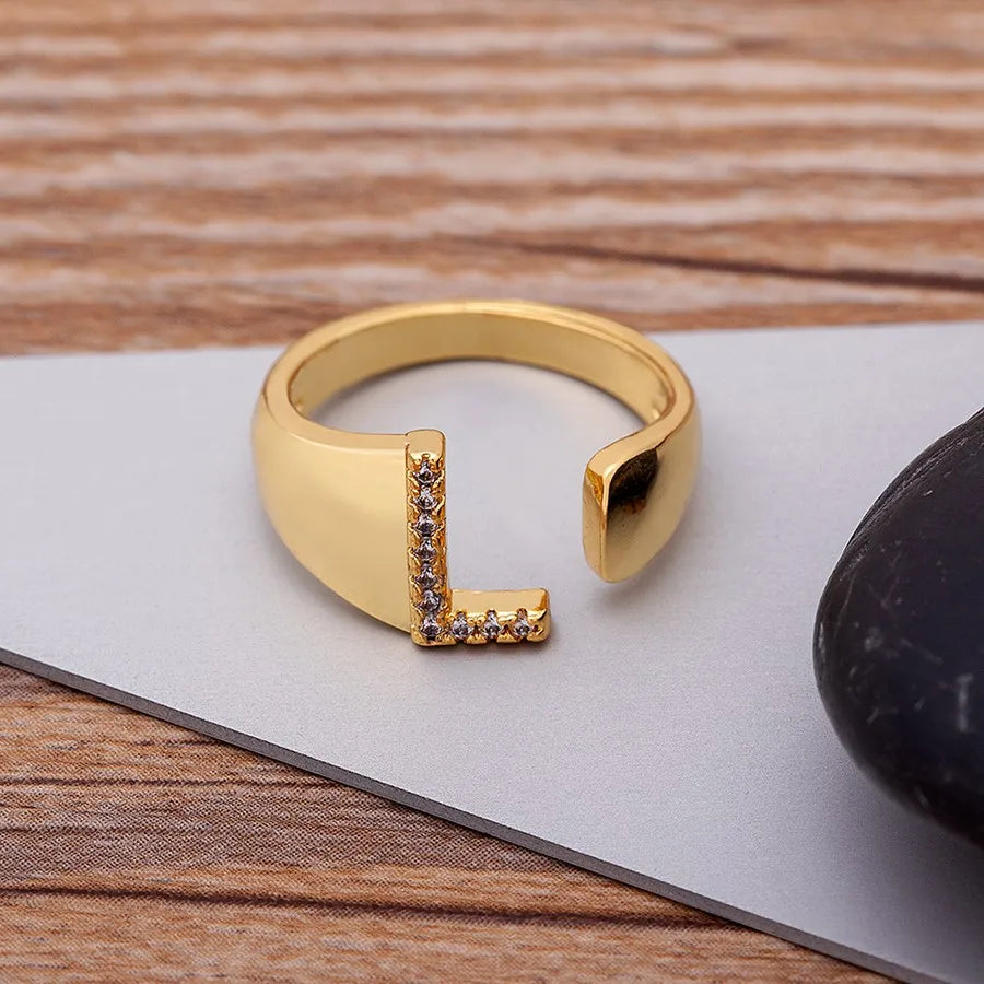 Lumelle Personalized Initial Ring