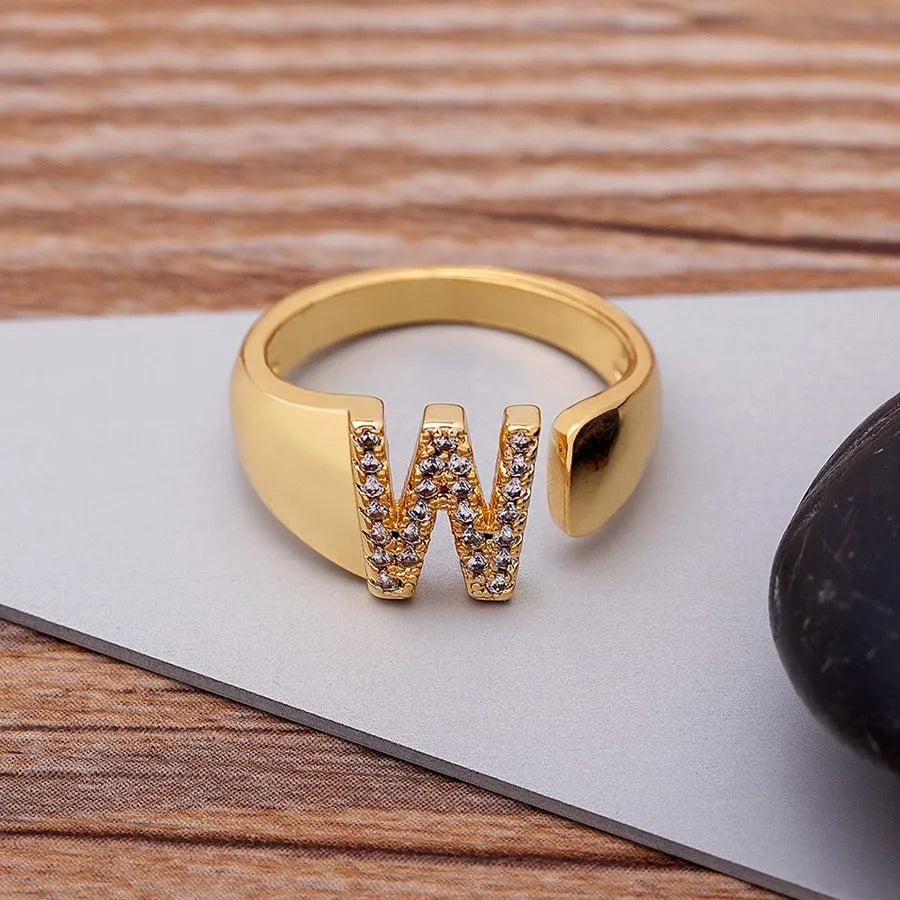 Lumelle Personalized Initial Ring