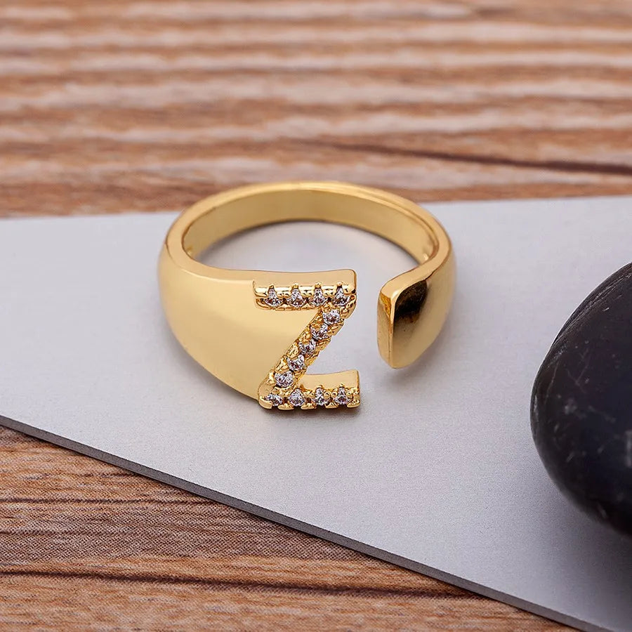 Lumelle Personalized Initial Ring