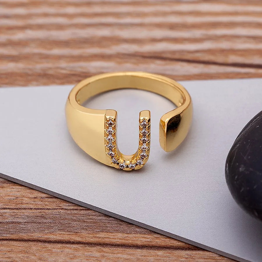 Lumelle Personalized Initial Ring