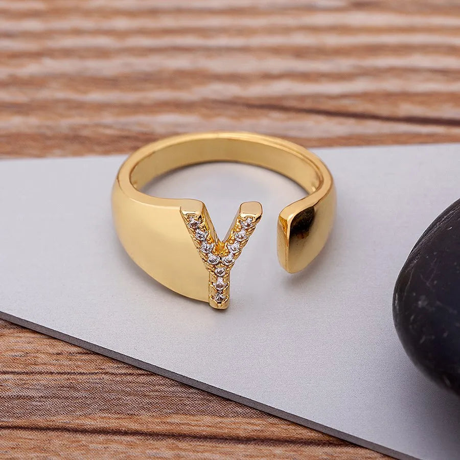 Lumelle Personalized Initial Ring