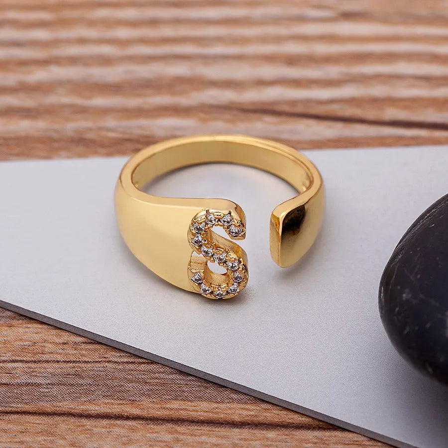 Lumelle Personalized Initial Ring