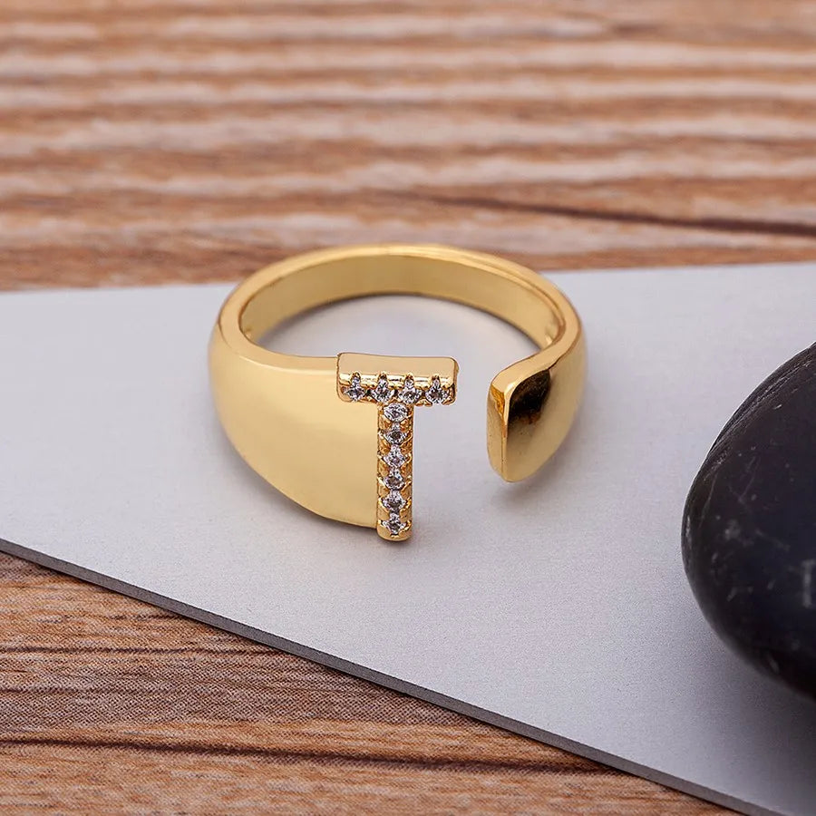 Lumelle Personalized Initial Ring
