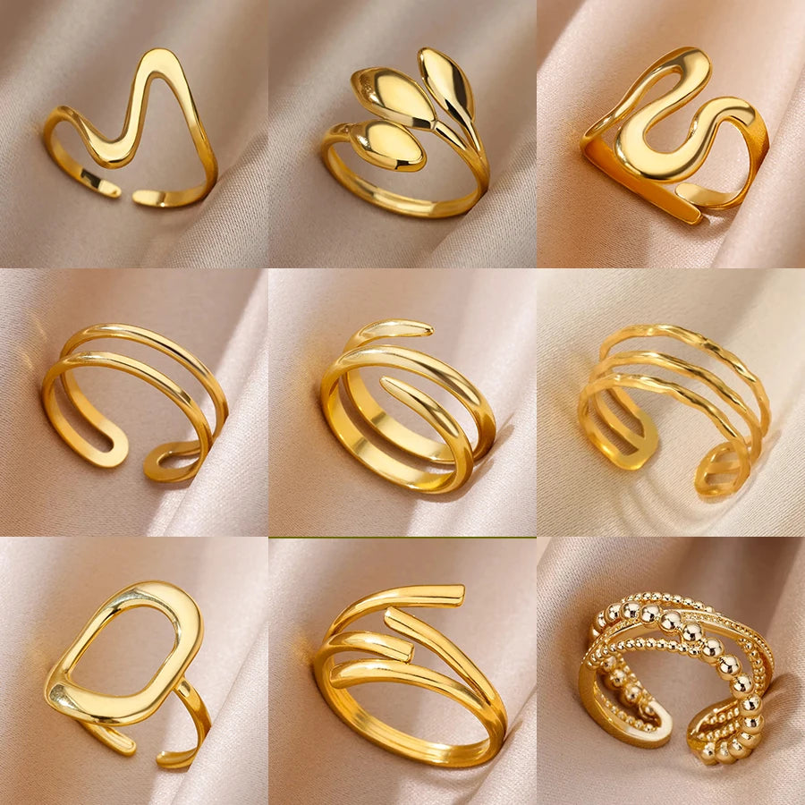 Lumelle Adjustable Gold Rings Collection